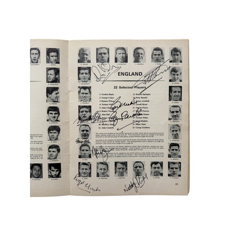50 - 1966 WORLD CUP FINAL AUTOGRAPHED FOOTBALL PROGRAMME, SIGNED TO COVER BY NOBBY STILES, SIGNED TO INNE... 