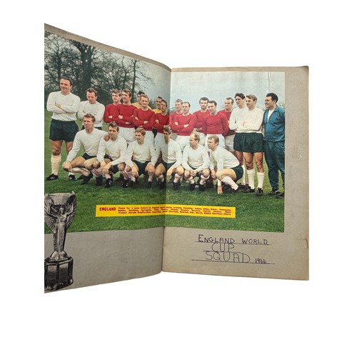 55 - 1966 WORLD CUP SCRAPBOOK, A SUPERB EXAMPLE FILLED TO INNER PAGES WITH CUTTINGS, COVERING ALL PARTICI... 