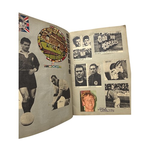 55 - 1966 WORLD CUP SCRAPBOOK, A SUPERB EXAMPLE FILLED TO INNER PAGES WITH CUTTINGS, COVERING ALL PARTICI... 