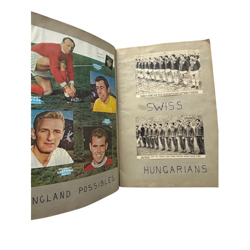 55 - 1966 WORLD CUP SCRAPBOOK, A SUPERB EXAMPLE FILLED TO INNER PAGES WITH CUTTINGS, COVERING ALL PARTICI... 