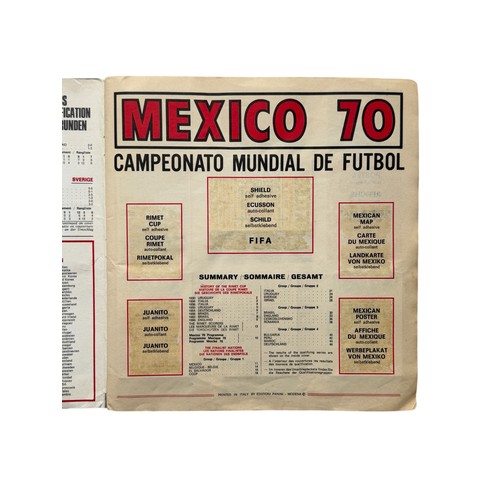 227 - 1970 MEXICO WORLD CUP PANINI STICKER ALBUM, A STUNNING EXAMPLE OF THE INAUGRAL WORLD CUP PANINI ALBU... 