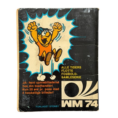228 - 1974 WEST GERMANY WORLD CUP PANINI STICKER ALBUM, DANISH VERSION, ITEM IS COMPLETE WITH ALL STICKERS... 