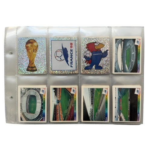 235 - 1998 FRANCE WORLD CUP PANINI STICKER SET, NEAR COMPLETE SET, ALL ITEMS APPEAR IN GOOD CONDITION, LAC... 