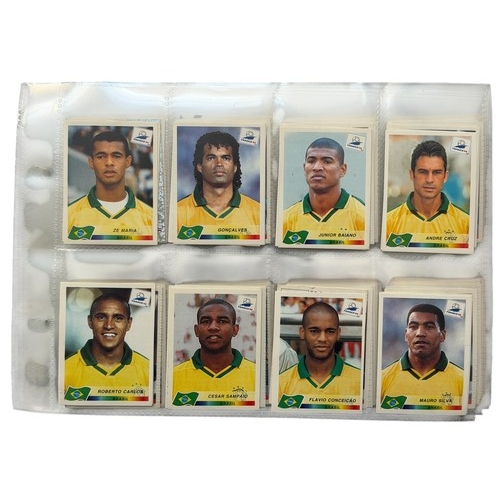235 - 1998 FRANCE WORLD CUP PANINI STICKER SET, NEAR COMPLETE SET, ALL ITEMS APPEAR IN GOOD CONDITION, LAC... 