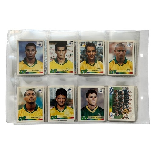 235 - 1998 FRANCE WORLD CUP PANINI STICKER SET, NEAR COMPLETE SET, ALL ITEMS APPEAR IN GOOD CONDITION, LAC... 