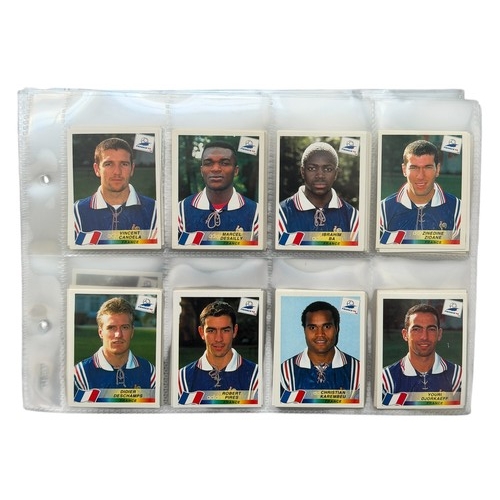 235 - 1998 FRANCE WORLD CUP PANINI STICKER SET, NEAR COMPLETE SET, ALL ITEMS APPEAR IN GOOD CONDITION, LAC... 