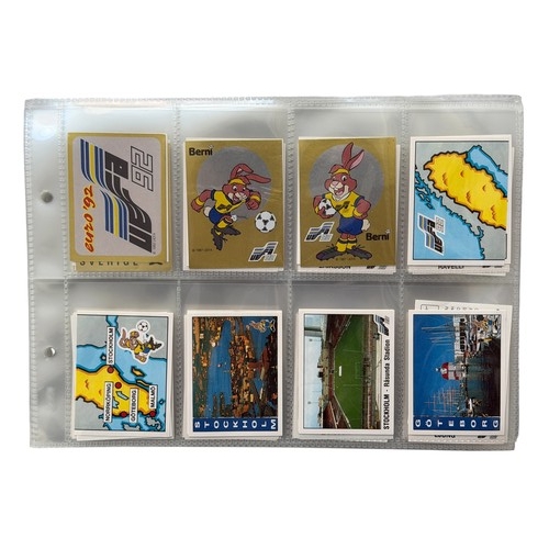 240 - 1992 SWEDEN EUROPEAN CHAMPIONSHIP PANINI STICKER FULL SET, COMPLETE SET OF 261 STICKERS, ALL APPEAR ... 
