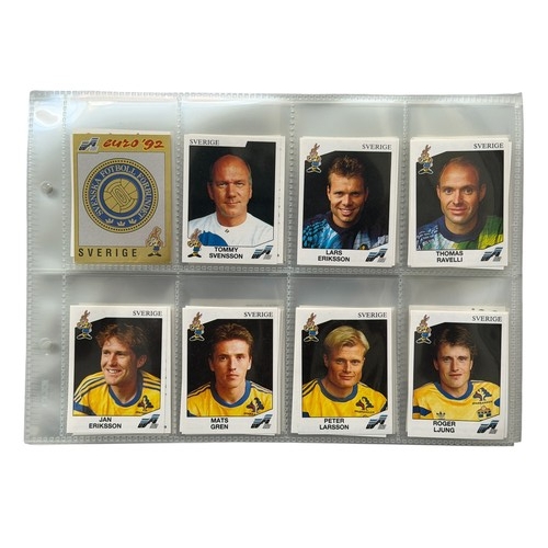 240 - 1992 SWEDEN EUROPEAN CHAMPIONSHIP PANINI STICKER FULL SET, COMPLETE SET OF 261 STICKERS, ALL APPEAR ... 