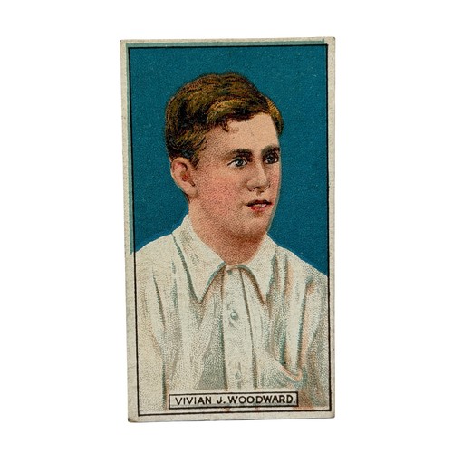 331 - 1906 VIVIAN WOODWARD COHEN WEENEN FOOTBALL CIGARETTE CARD, #3, ENGLAND & TOTTENHAM HOTSPUR.
