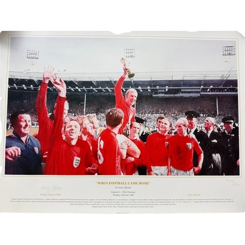 5 - 1966 WORLD CUP ORIGINAL ENGLAND WINNERS POSTER, 56.5x36cm, A SUPERB PICTORAL TEAM LINEUP POSTER, PRI... 