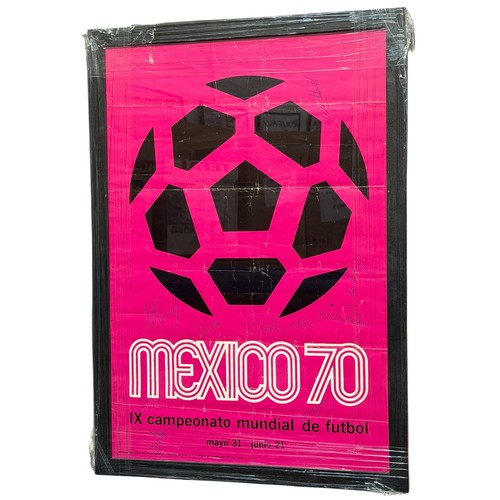 326 - 1970 MEXICO WORLD CUP ORIGINAL FRAMED POSTER, 25