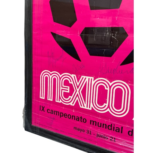326 - 1970 MEXICO WORLD CUP ORIGINAL FRAMED POSTER, 25