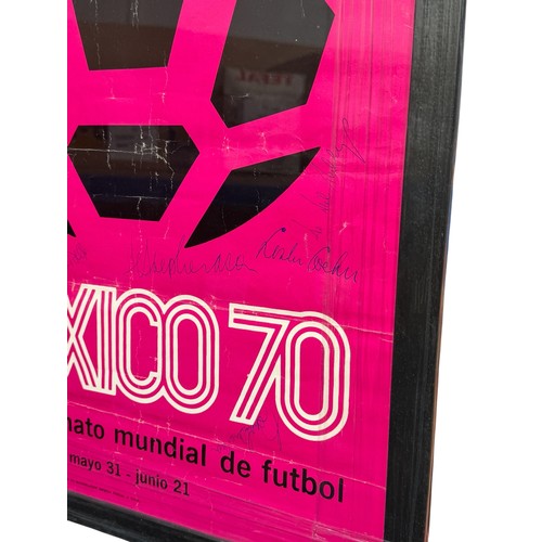 326 - 1970 MEXICO WORLD CUP ORIGINAL FRAMED POSTER, 25