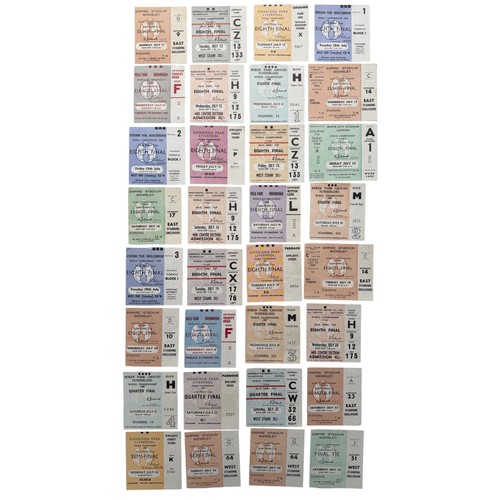 10 - COMPLETE SET OF WORLD CUP 1966 FOOTBALL TICKET STUBS, 32 FIXTURES, STORED IN A PRESENTATION BINDER, ... 