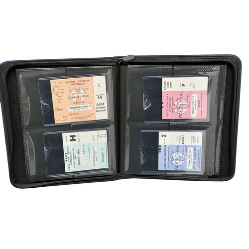 10 - COMPLETE SET OF WORLD CUP 1966 FOOTBALL TICKET STUBS, 32 FIXTURES, STORED IN A PRESENTATION BINDER, ... 