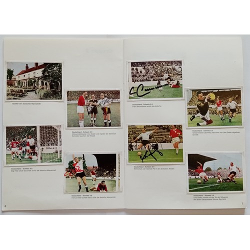 82 - 1966 WORLD CUP 'KUNOLD' AUTOGRAPHED TRADE CARD ALBUM, OVER 50 AUTOGRAPHS ON ORIGINAL 1966 TRADE CARD... 