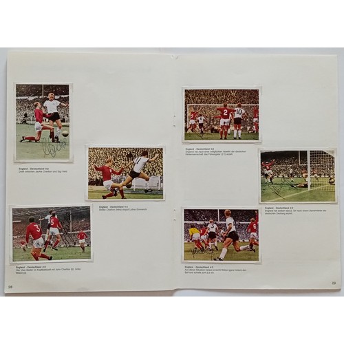 82 - 1966 WORLD CUP 'KUNOLD' AUTOGRAPHED TRADE CARD ALBUM, OVER 50 AUTOGRAPHS ON ORIGINAL 1966 TRADE CARD... 