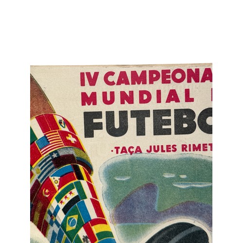 133 - 1950 BRAZIL WORLD CUP FOOTBALL PROGRAMME, ENGLAND VERSUS SPAIN, 2/7/1950, AN SUPER RARE PROGRAMME, S... 