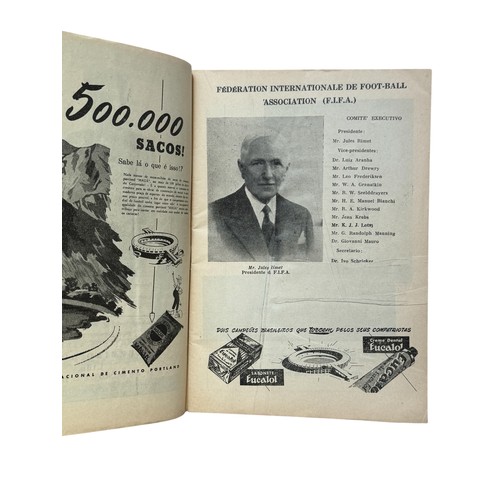 133 - 1950 BRAZIL WORLD CUP FOOTBALL PROGRAMME, ENGLAND VERSUS SPAIN, 2/7/1950, AN SUPER RARE PROGRAMME, S... 