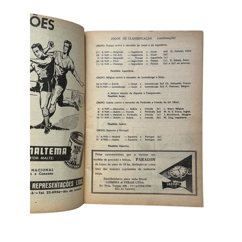 133 - 1950 BRAZIL WORLD CUP FOOTBALL PROGRAMME, ENGLAND VERSUS SPAIN, 2/7/1950, AN SUPER RARE PROGRAMME, S... 