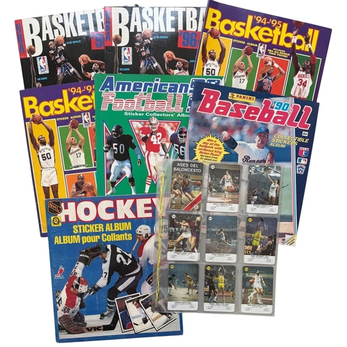 5010 - COLLECTION OF BASKETBALL & US SPORT PANINI STICKER ALBUMS, NBA, 96/97 (EMPTY), 96/97 (EMPTY), 94/95 ... 