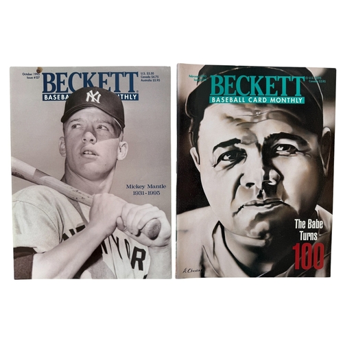 5011 - COLLECTION OF BECKETT BASEBALL/ FOOTBALL CARD MONTHLY MAGAZINES, 1990s, 22 TOTAL, INCLUDES MICKEY MA... 