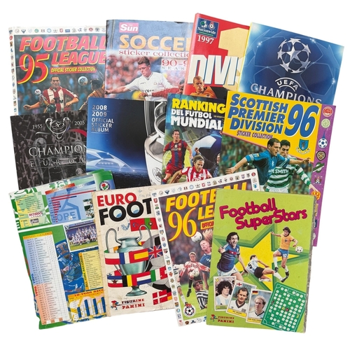 5016 - COLLECTION OF FOOTBALL STICKER ALBUMS, PANINI EURO FOOTBALL (APPROX 60% COMPLETE WITH HEAVY WEAR), F... 