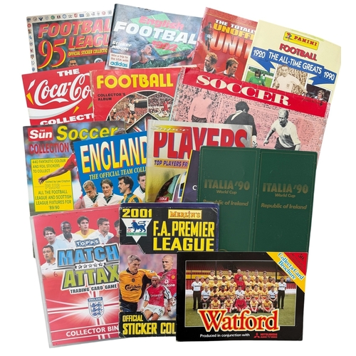 5020 - COLLECTION OF FOOTBALL STICKER ALBUMS, ENGLISH FOOTBALL 1992 (APPROX 50% COMPLETE), FOOTBALL LEAGUE ... 