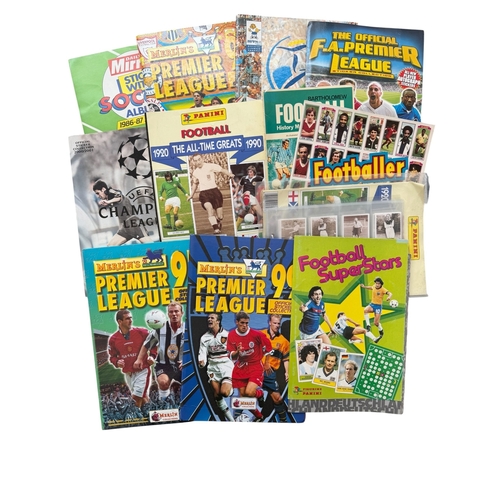 5023 - COLLECTION OF FOOTBALL STICKER ALBUMS, DAILY MIRROR STICK WITH SOCCER 1986-7 (COMPLETE), EURO 96 COM... 
