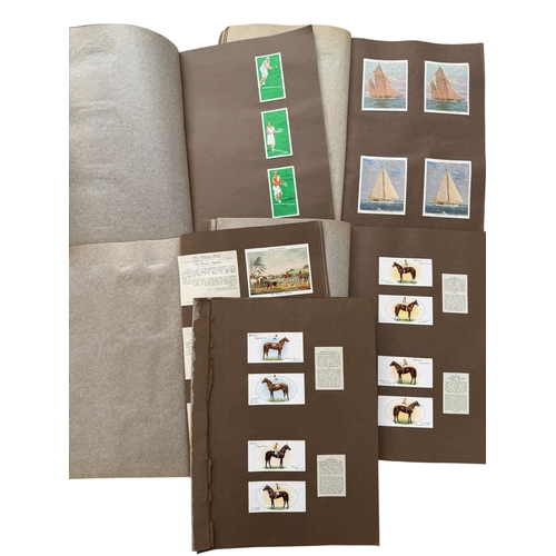5033 - COLLECTION OF VINTAGE CIGARETTE CARD ALBUMS, FILLED WITH SETS OF PLAYERS CIGARETTES, SEE PHOTOS.