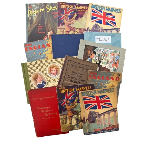 5039 - COLLECTION OF VINTAGE BOOKS/ STICKER ALBUMS, THIS ENGLAND (COMPLETE), 1933 PICTURE SHOW ANNUAL, GEOG... 