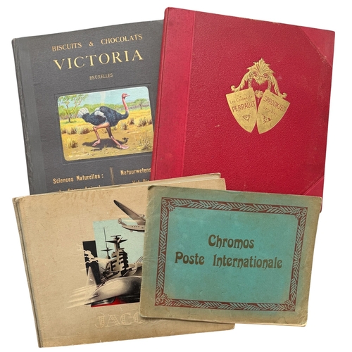 5041 - COLLECTION OF VINTAGE TRADE CARD/ STICKER ALBUMS,  LES CONTED DE PERRAULT (COMPLETE), BISCUITS & CHO... 