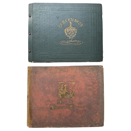 5044 - COLLECTION OF CUBAN CIGARETTE CARD ALBUMS, CUBA EN 1925 SUSINI GREEN ALBUM (COMPLETE), ESPANAN AMERI... 