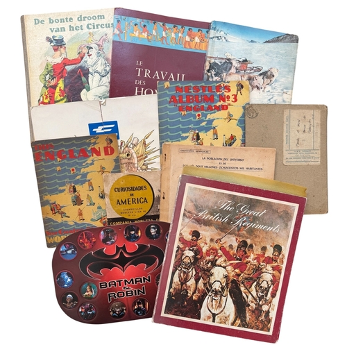 5045 - MISCELLANY OF VINTAGE STICKER & CARD ALBUMS, DE BONTE DROOM VAN HET CIRCUS (COMPLETE), LA TRAVALL DE... 