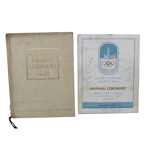 5048 - 1948 LONDON OLYMPICS SIGNED PROGRAMME, PROGRAMME FOR THE OPENING CEREMONY, COVER IS LOOSE BUT SIGNED... 