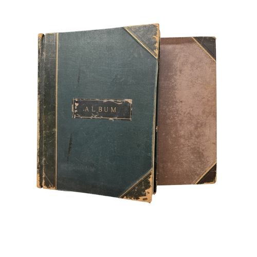 5049 - EARLY 1900s ALBUMS, FILLED WITH BOTH NEWSPAPER SUPPLEMENTS AND DRAWINGS, ACROSS 2 VINTAGE ALBUMS, SE... 