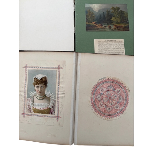 5049 - EARLY 1900s ALBUMS, FILLED WITH BOTH NEWSPAPER SUPPLEMENTS AND DRAWINGS, ACROSS 2 VINTAGE ALBUMS, SE... 
