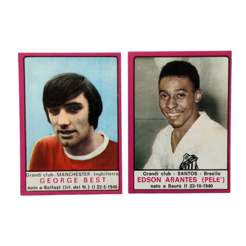 1967-68 CALCIATORI PANINI FULL SET OF TRADE STICKERS, FULL SET OF 598 CARDS, EXCEPTIONAL LOT, PELE, GEORGE BEST, EUSEBIO.