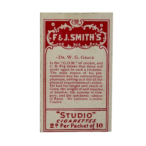 5364 - F&J. SMITH'S CRICKET CIGARETTE CARD, W.G. GRACE, RED BACK.