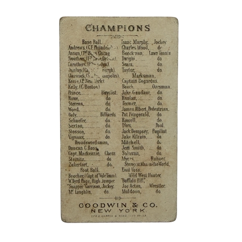 5490 - 1888 N162 GOODWIN & CO CHAMPIONS CARD, ISAAC MURPHY, JOCKEY.
