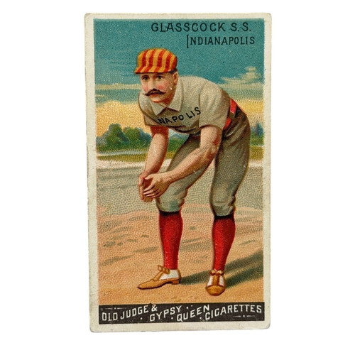 N162 GOODWIN CHAMPIONS BASEBALL TRADE CARD, GLASSCOCK, INDIANAPOLIS.