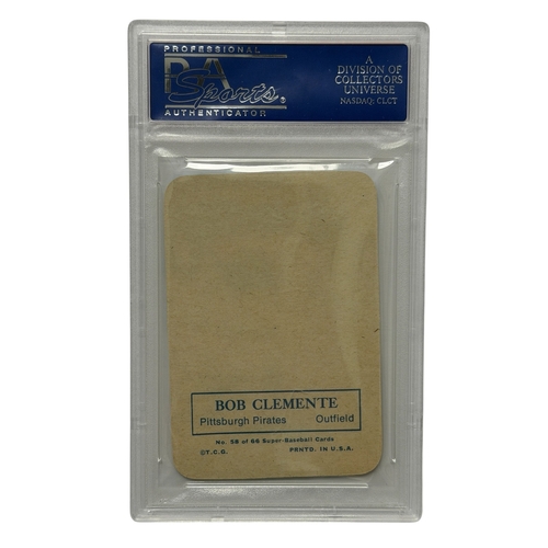5567 - 1969 TOPPS SUPER BOB CLEMENTE BASEBALL CARD, PSA GEM MT 10, #58.