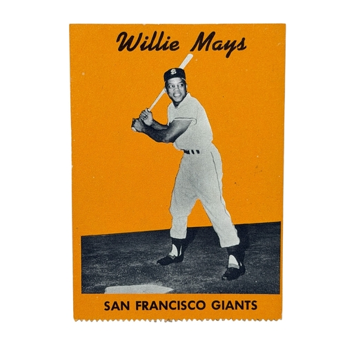 5648 - 1958 HIRES ROOT BEER TEST SET BASEBALL CARD, WILLIE MAYS, SAN FRANCISCO GIANTS, NO TAB.