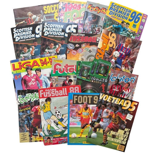 5017 - COLLECTION OF FOOTBALL STICKER ALBUMS, SOCCER 82 (EMPTY), 1995 FRANCE ALBUM (EMPTY), BELGIAN FOOTBAL... 