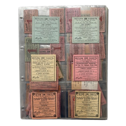 5057 - COLLECTION OF AMERICAN TOBACCO INSERTS, 100+, TO INCLUDE SWEET CAPORAL, KIMBALL, KINNEY, PIEDMONT.