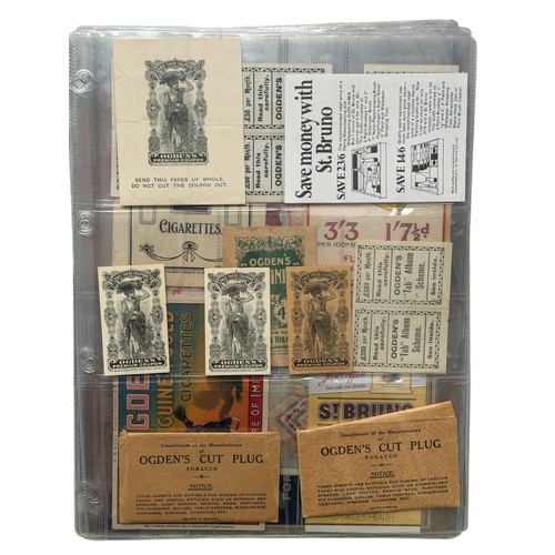 5059 - COLLECTION OF TOBACCO/ CIGARETTE INSERTS, 180+, MOSTLY BRITISH, OGDENS, DUKES, PLAYERS, ETC.