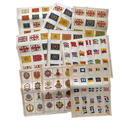 5054 - COLLECTION OF CIGARETTE/TOBACCO SILKS, MANY EXAMPLES, SINCLAIR, MURATTIS, BDV, MANY OTHERS, FLAGS, G... 