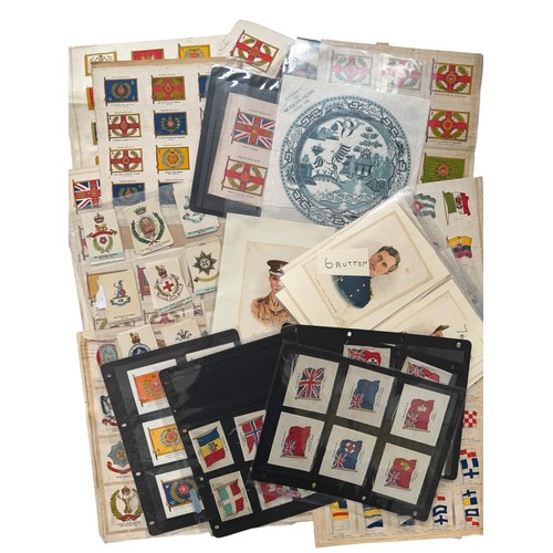 5054 - COLLECTION OF CIGARETTE/TOBACCO SILKS, MANY EXAMPLES, SINCLAIR, MURATTIS, BDV, MANY OTHERS, FLAGS, G... 