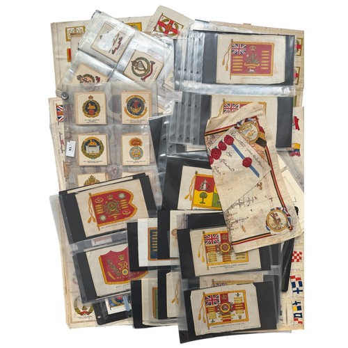 5054 - COLLECTION OF CIGARETTE/TOBACCO SILKS, MANY EXAMPLES, SINCLAIR, MURATTIS, BDV, MANY OTHERS, FLAGS, G... 