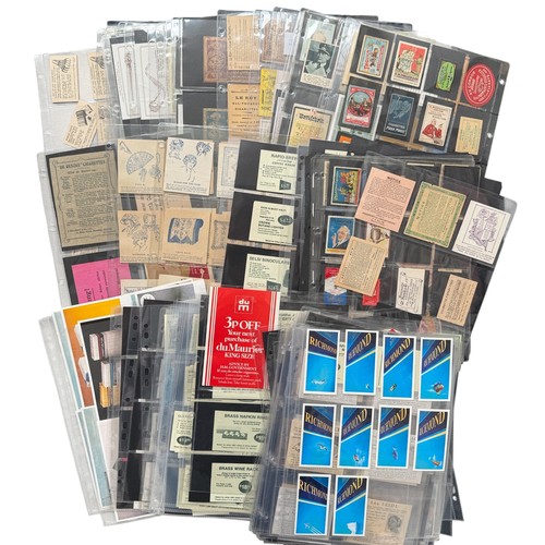 5060 - COLLECTION OF TOBACCO/ CIGARETTE INSERTS, BOX FULL OF SEVERAL HUNDREDS, MOSTY FOREIGN AND LARGE FORM... 